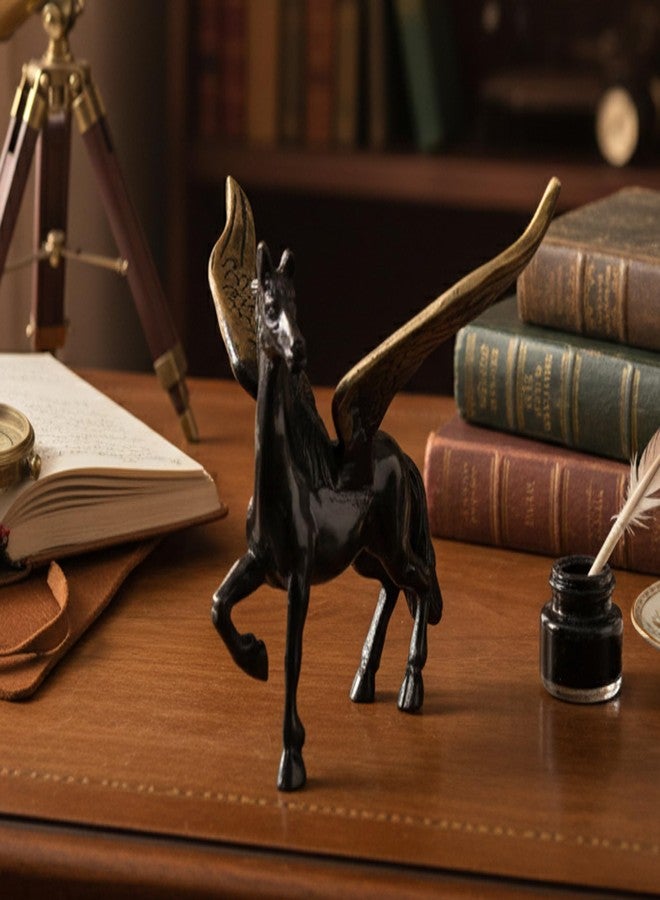 ESPLANADE Flying Angel Horse/Pegasus Brass Showpiece Lucky Figurine - Image 3
